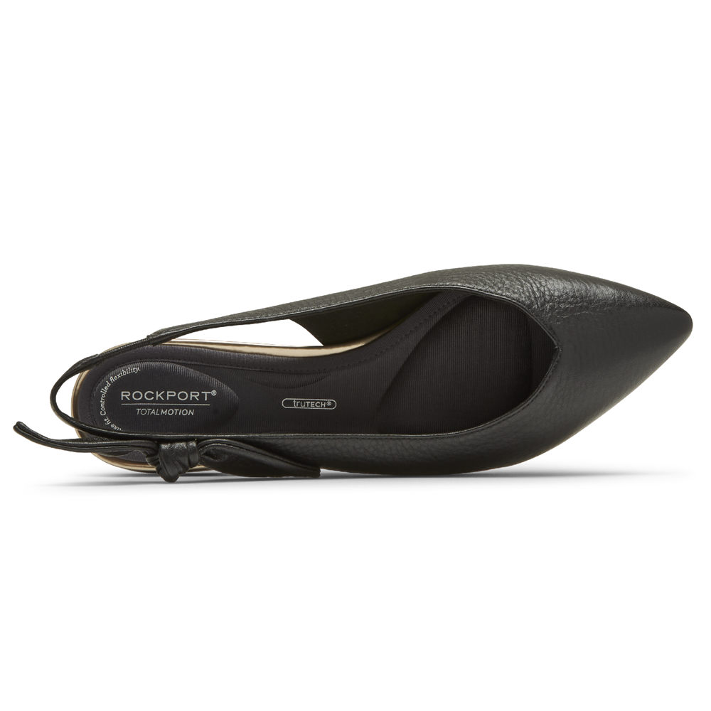 Rockport Singapore Womens Slingback - Total Motion Zuly Bow Black - NG6175408